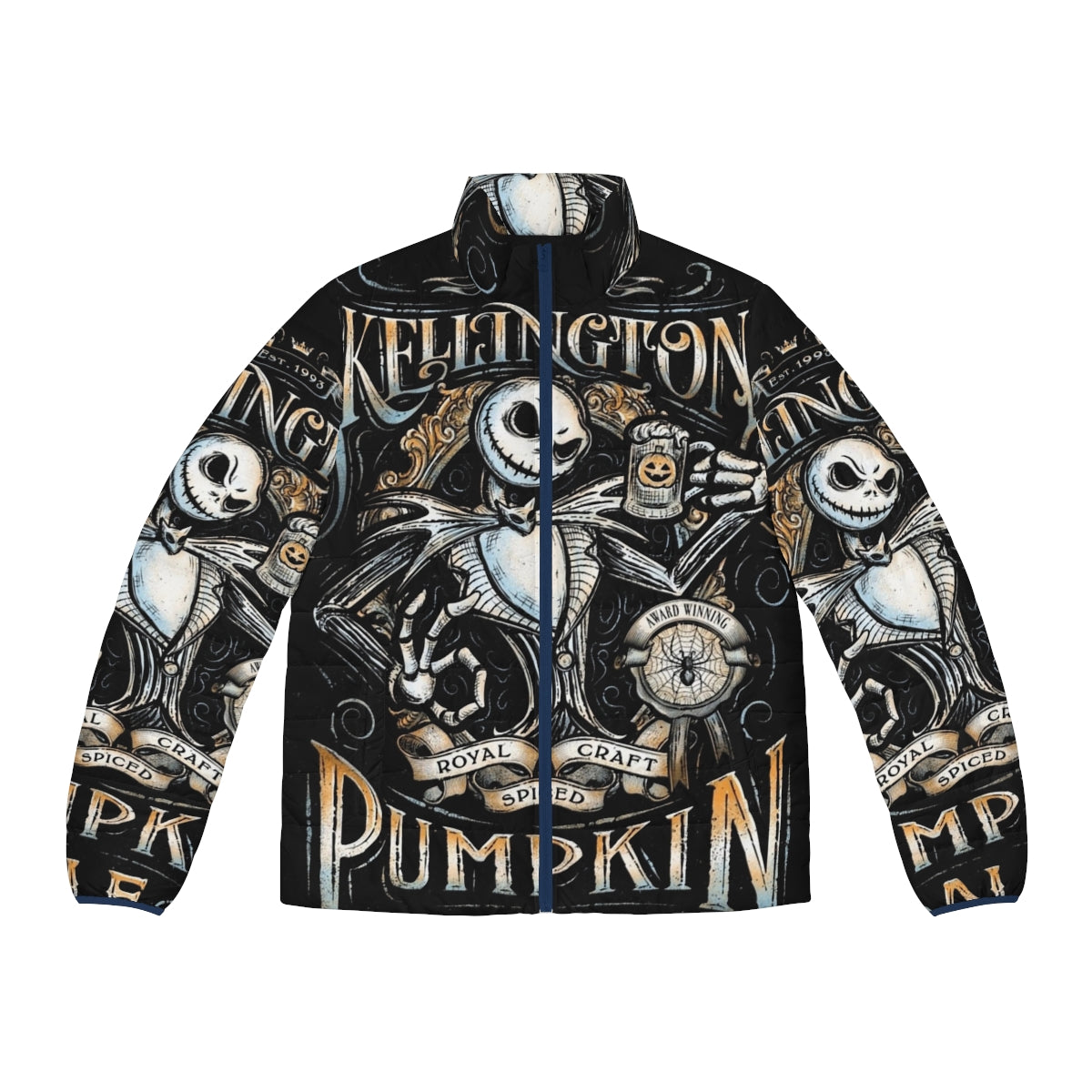 Jack Skellington Pumpkin King Puffer Jacket