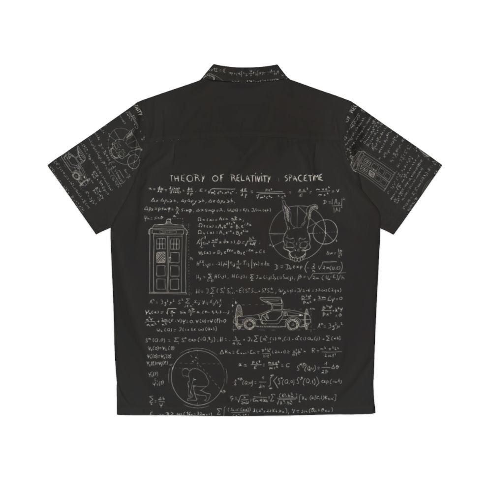 Spacetime Hawaiian Shirt featuring physics and science design - Back