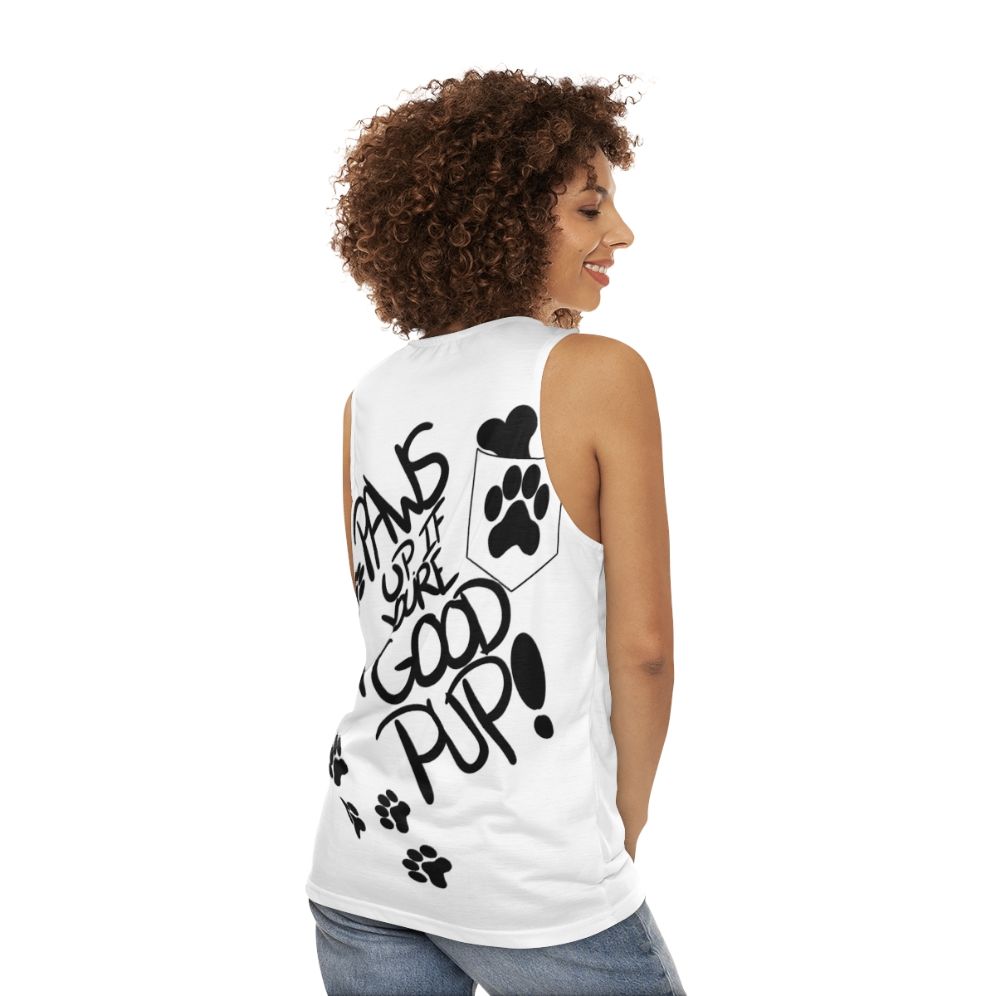 Paws Up Unisex Tank Top - women back