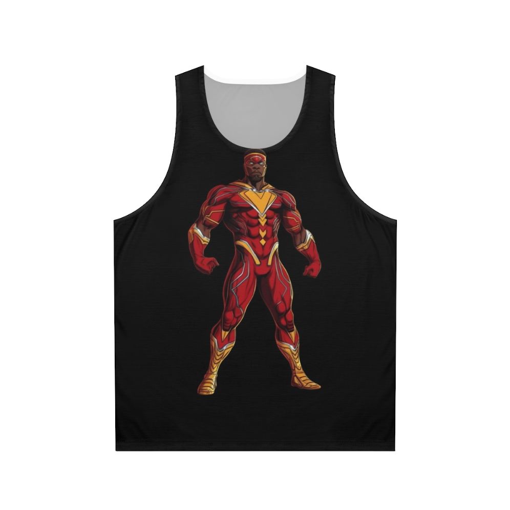 Superhero black unisex tank top