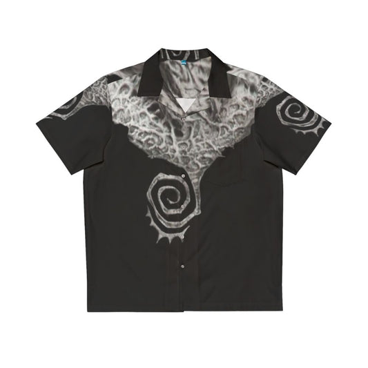 Haunting cosplay Hawaiian shirt with spiral design