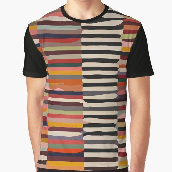 Ethnic Scandinavian pattern graphic design t-shirt with bold, modern, and minimalist style