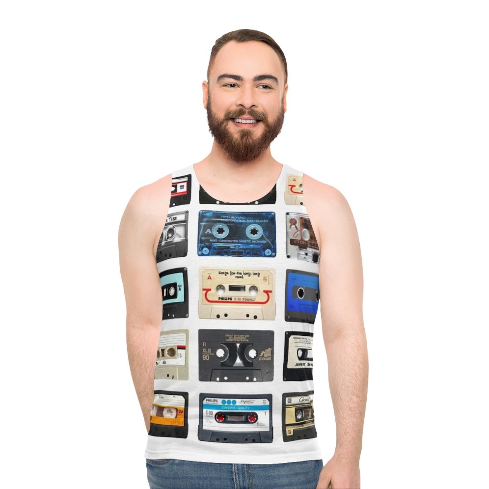 Retro music unisex tank top - men