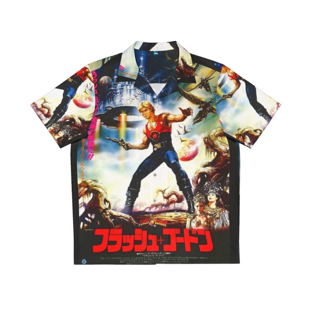 Retro 80s Flash Gordon Japanese Hawaiian Shirt