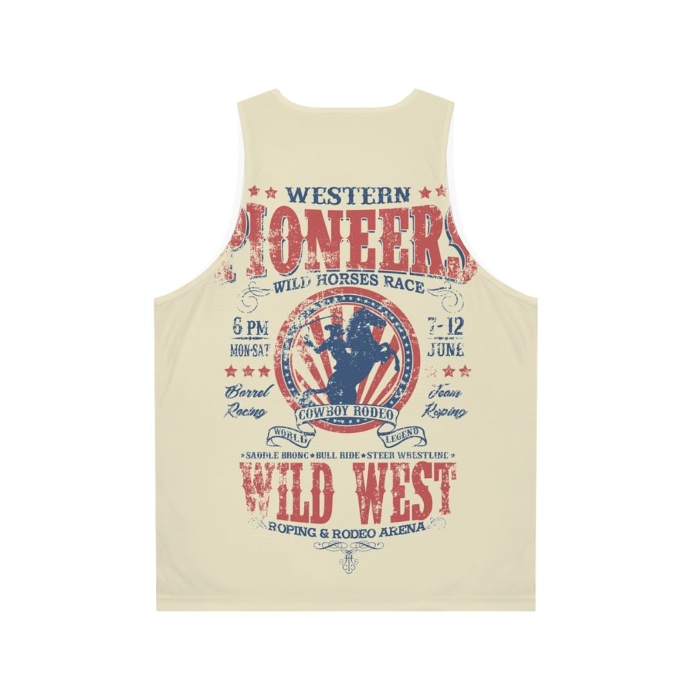 Retro Western Unisex Tank Top - Back