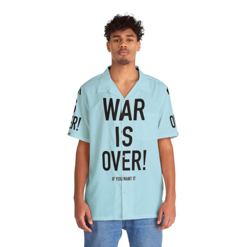 War Is Over Hawaiian Shirt - Inspired by John Lennon and The Beatles - People Front