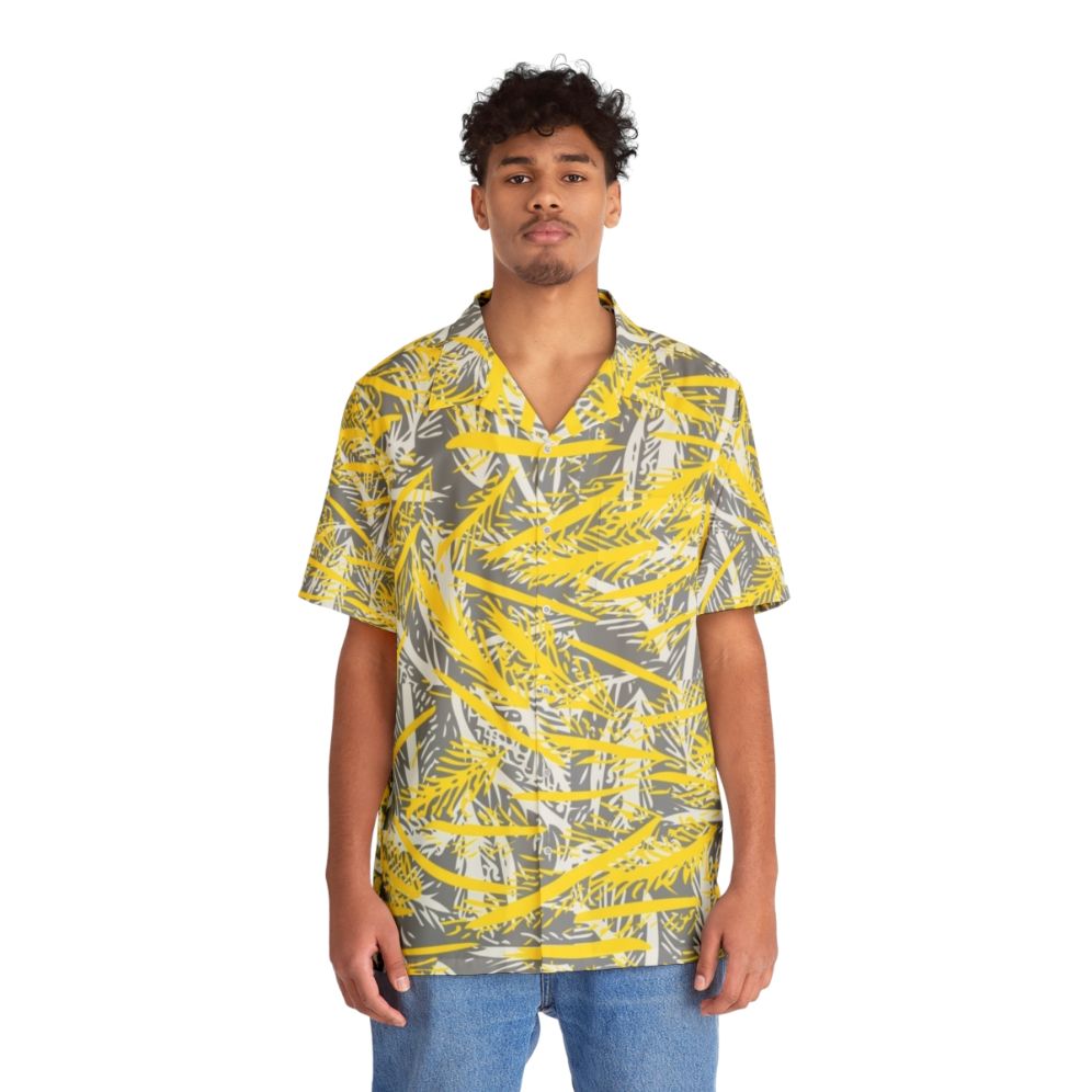 Ultimate Gray Illuminating Cloud Dancer Hawaiian Shirt - People Front