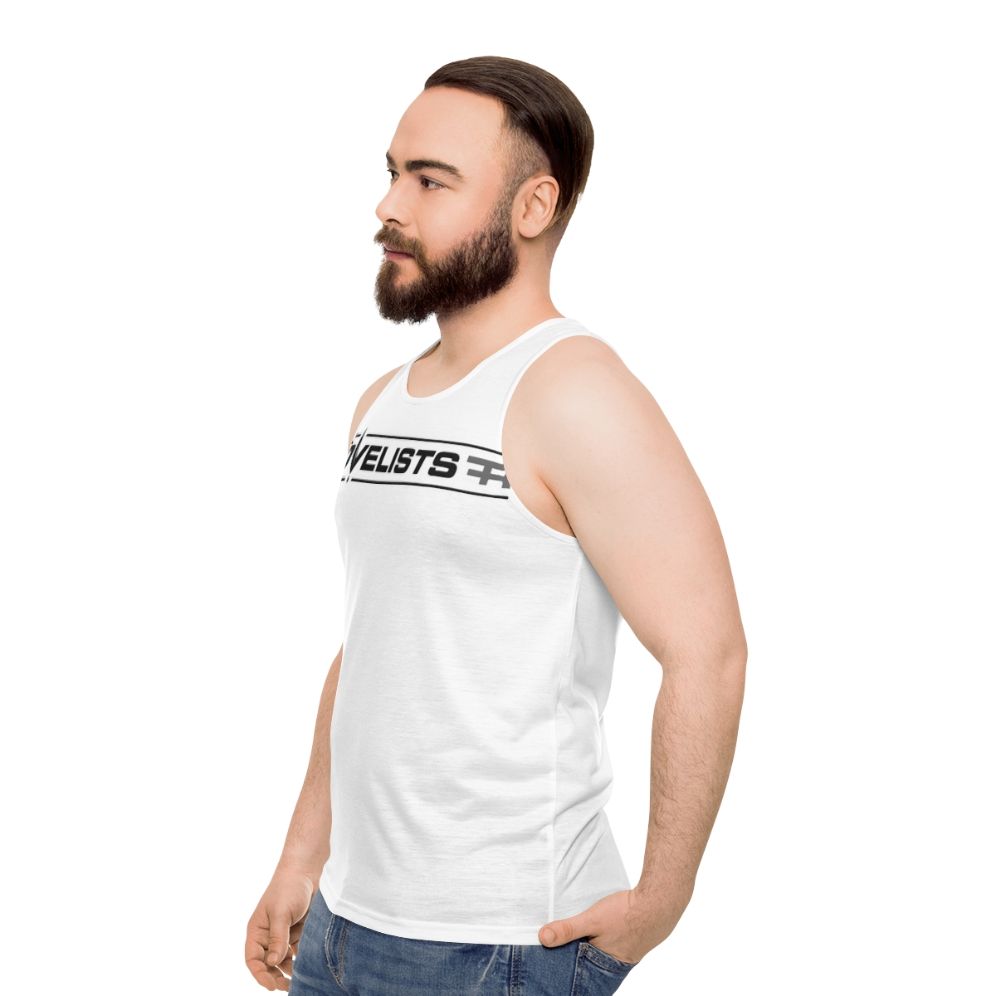 Novelists FR Black Logo Unisex Metal Tank Top - men side