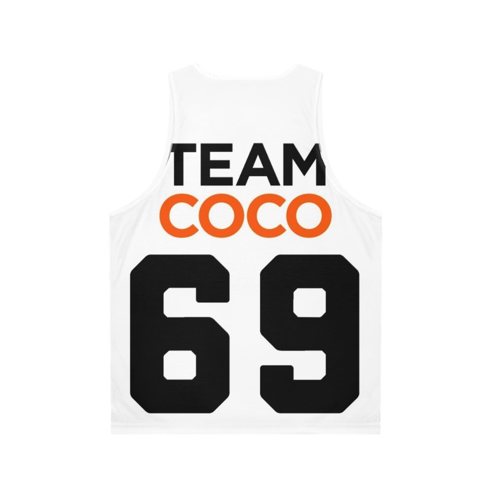 Team Coco unisex football jersey style tank top - Back