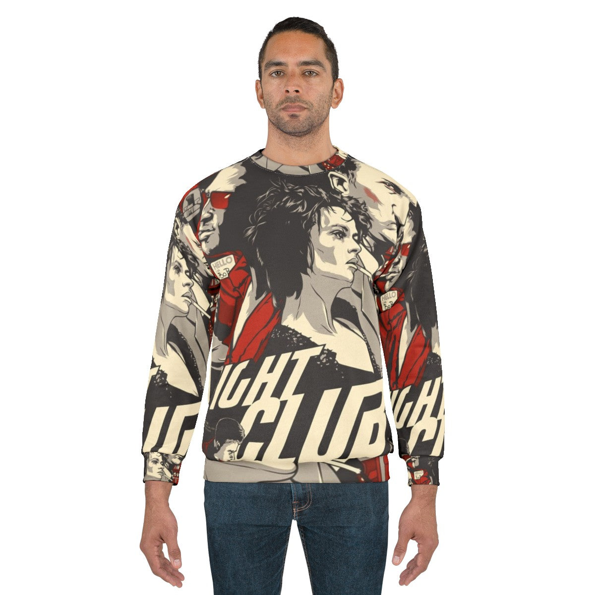 Fight Club Movie Sweatshirt featuring Brad Pitt - men