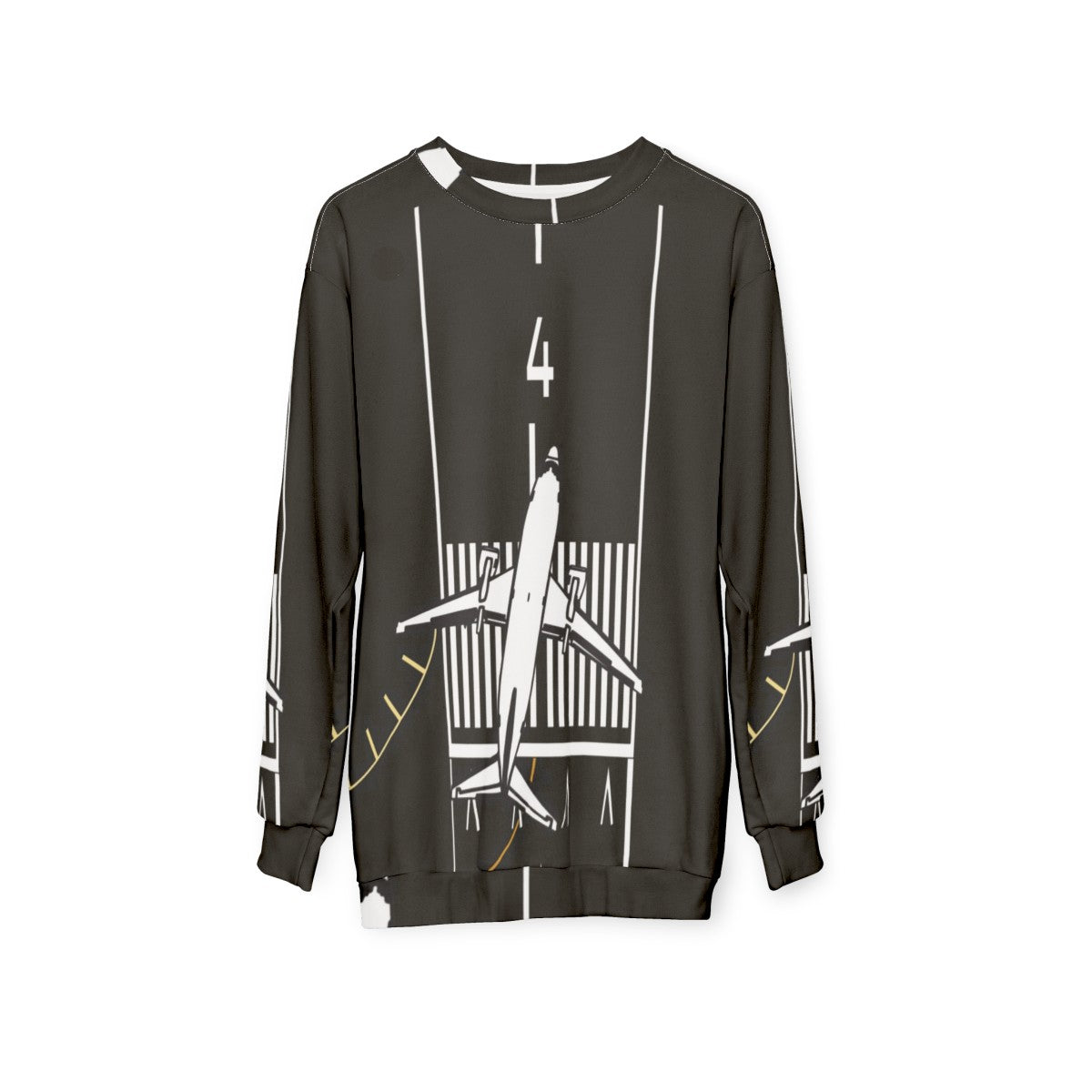 Cleared for Takeoff Runway 4 Left Aviation Sweatshirt - hanging