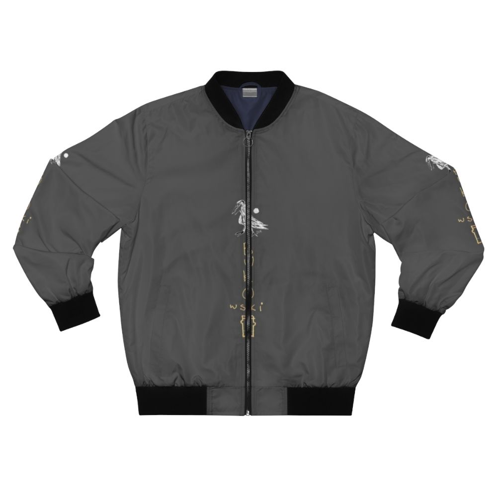 Bukowski Sketch Motif Bomber Jacket