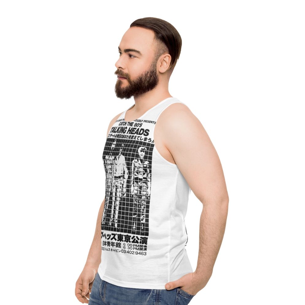 Retro 80s Talking Heads Unisex Tank Top - men side