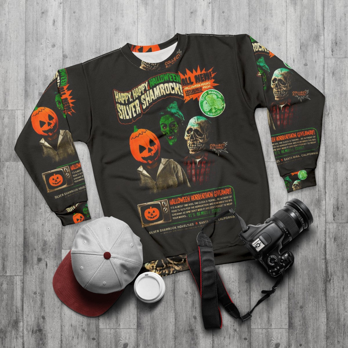 Halloween 3 Season of the Witch Cult Sweatshirt - flat lay