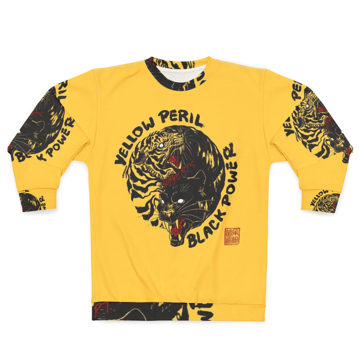 Black Power Tiger Sweatshirt with Focus Keyword