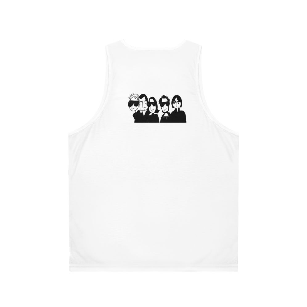 Unisex tank top featuring the band Los Planetas - Back