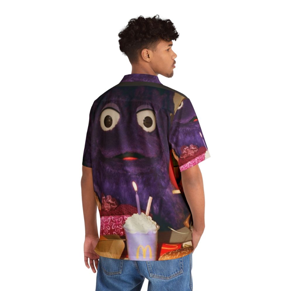 Creepy Grimace Birthday Hawaiian Shirt - People Back