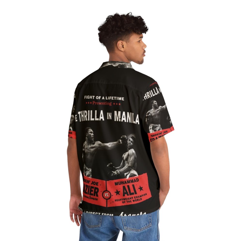 Ali vs Frazier 'Thrilla in Manila' Hawaiian Shirt - Flat lay