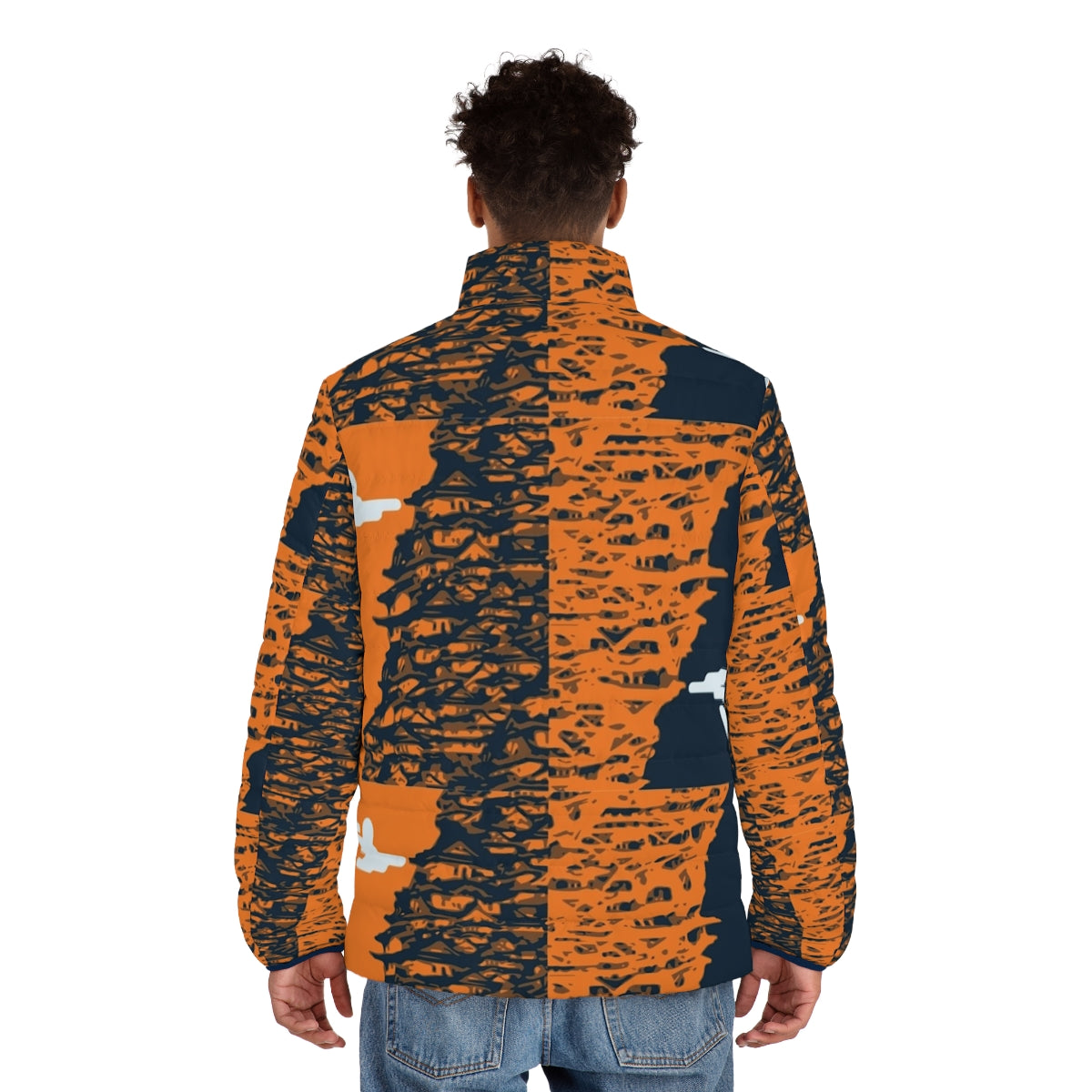 Fashionable Houses puffer jacket with Japanese-inspired pattern - men back