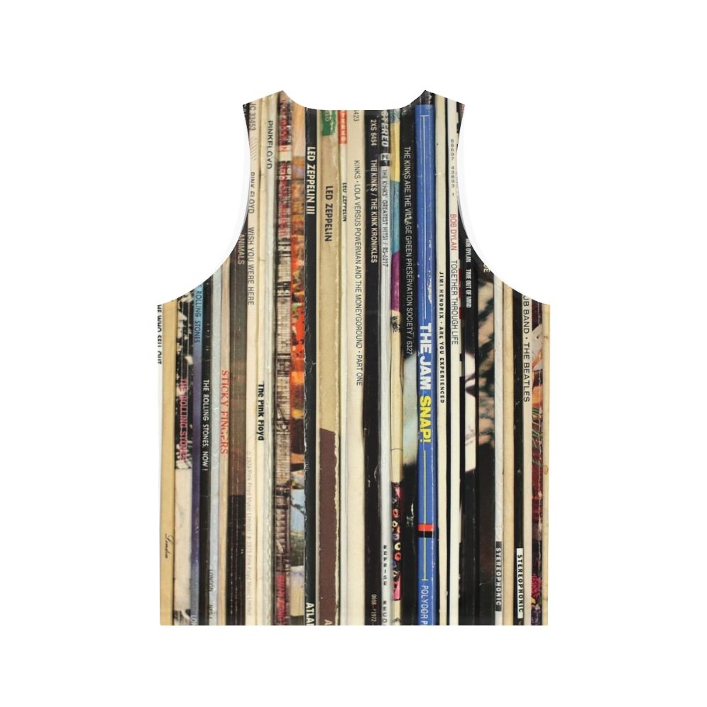 Classic rock vinyl record unisex tank top - Back