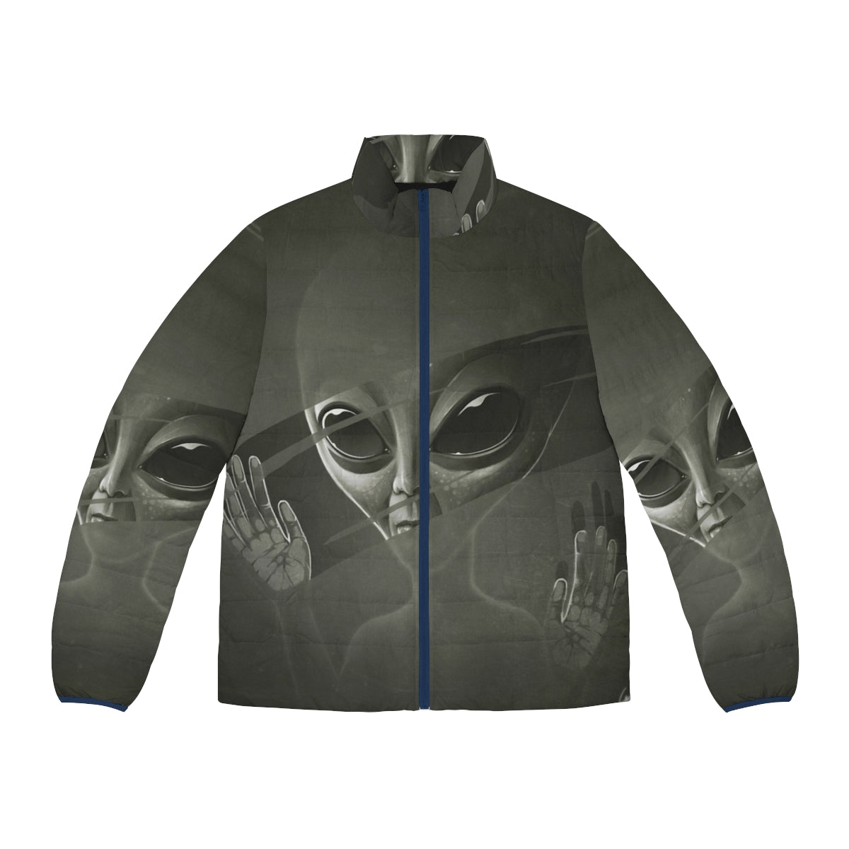 Alien Puffer Jacket - Minimalist sci-fi inspired outerwear