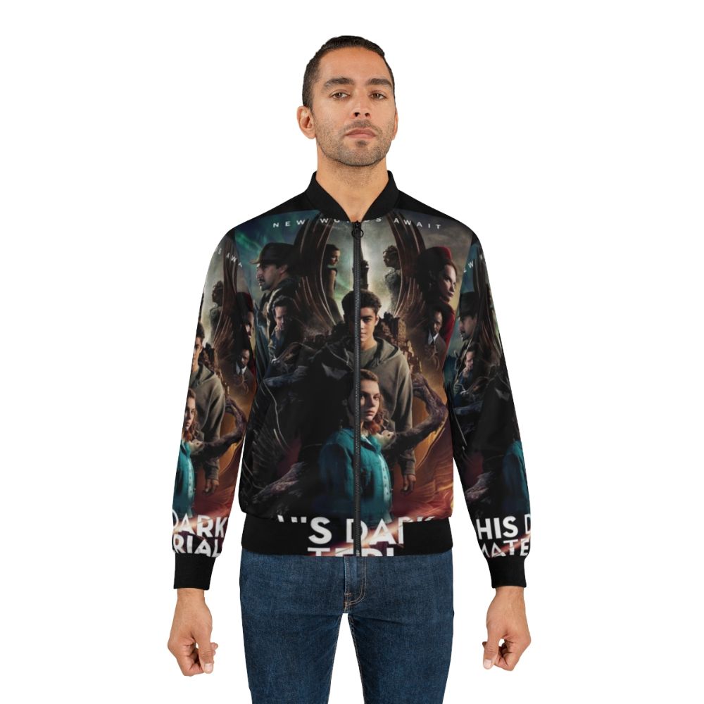 His Dark Materials fantasy bomber jacket with characters Lyra, Lord Asriel, and Marisa Coulter - Lifestyle