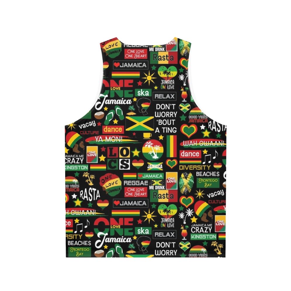 Jamaica One Love Reggae Rastafarian Culture Unisex Tank Top - Back