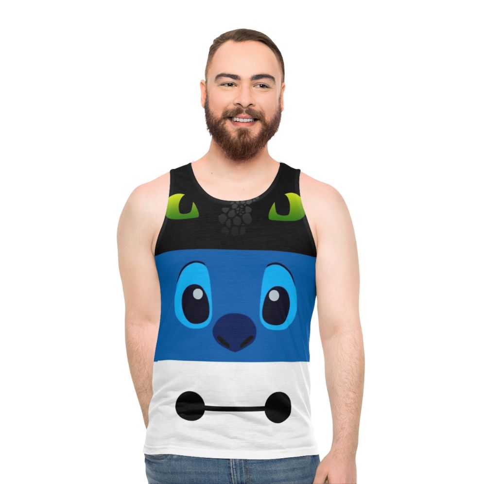 Three Colors Unisex Tank Top with Minimalist Design - men