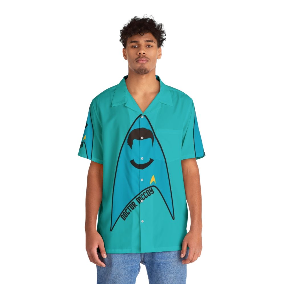 Doctor McCoy Hawaiian Shirt - Star Trek Inspired Apparel - People Front