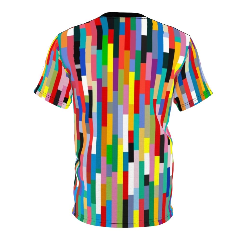 Colorful t-shirt design featuring the iconic composer Johann Sebastian Bach in a modern, graphic style - Back