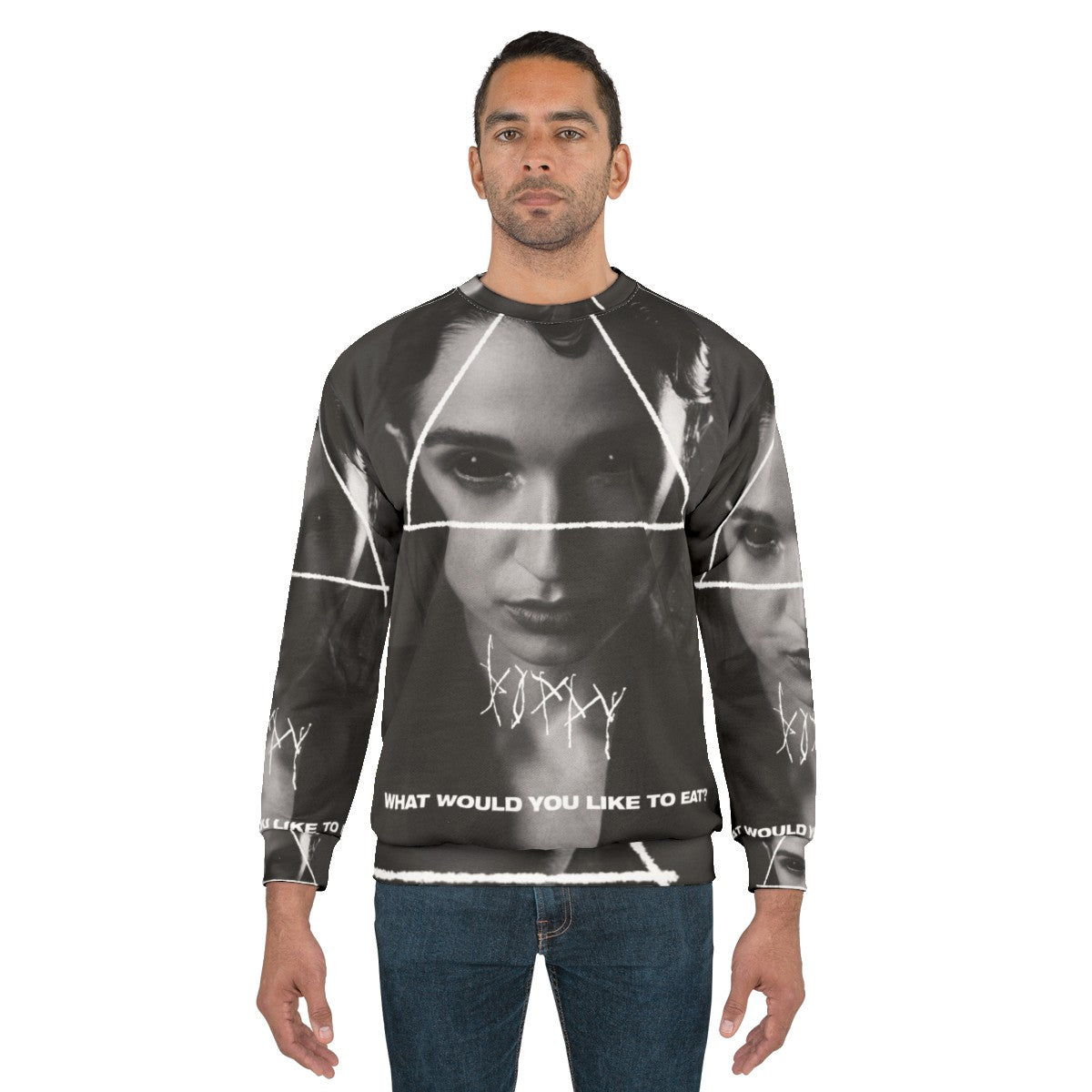 Poppy "What Would You Like to Eat" Industrial Goth Sweatshirt - men