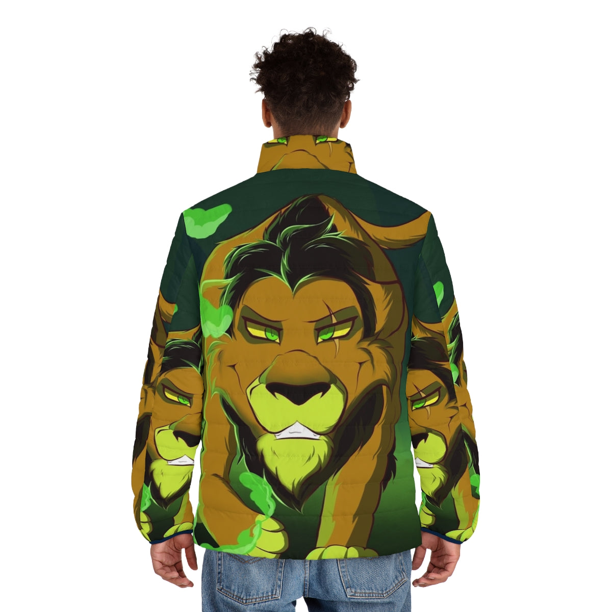 Scar Lion King Puffer Jacket with Disney Branding - men back