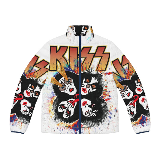 Kiss Band Rock and Roll Over Puffer Jacket