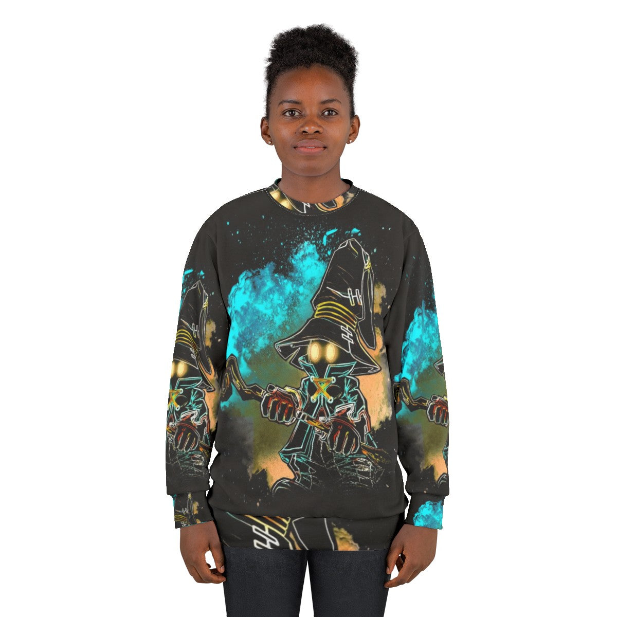 Final Fantasy Black Mage Cosmos Themed Sweatshirt - women