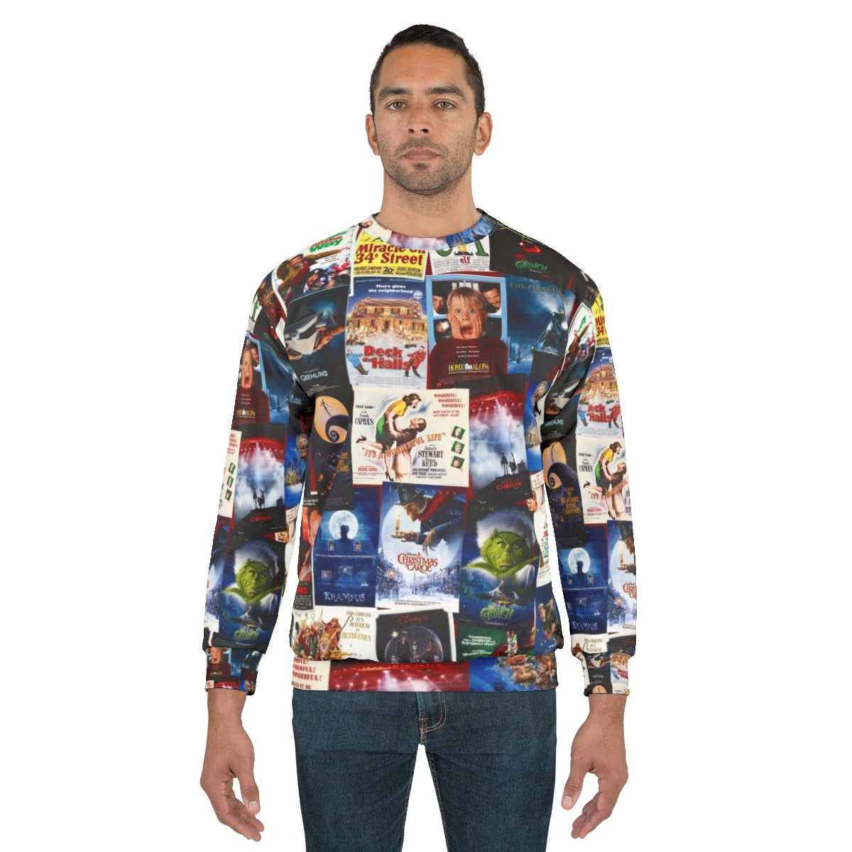 Movie Collage Christmas Sweatshirt - men