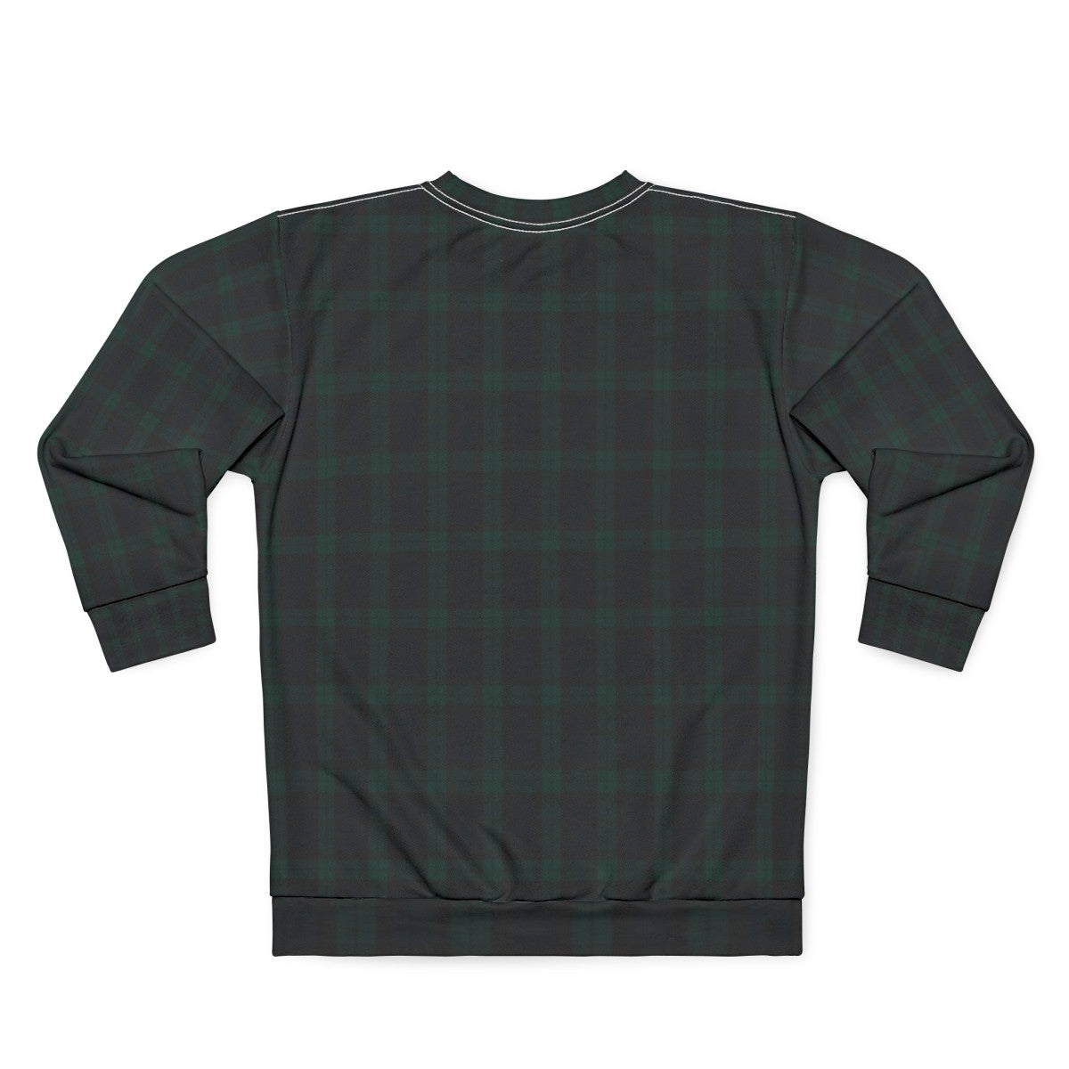 Green and Blue Tartan Plaid Autumn Sweatshirt - Back