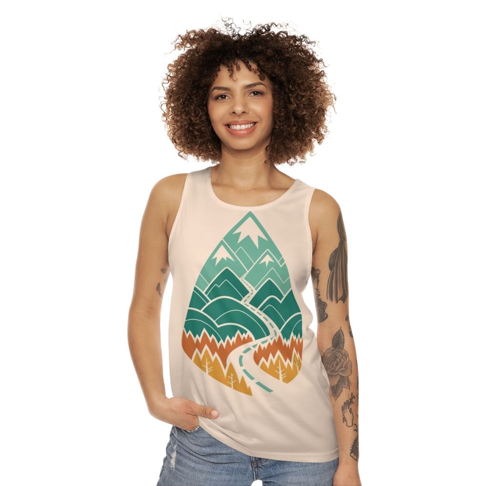 Unisex summer tank top with nature-inspired design - women