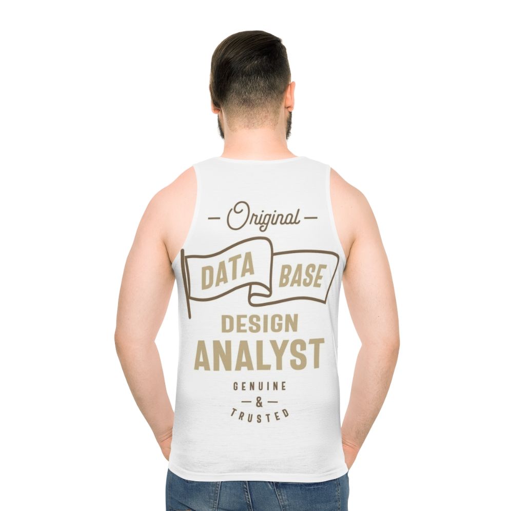 Data Analyst Tank Top for IT Professionals - men back