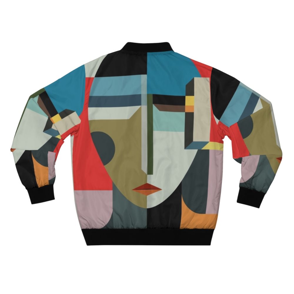 Abstract, surreal, and modernist-inspired bomber jacket for the avant-garde woman - Back