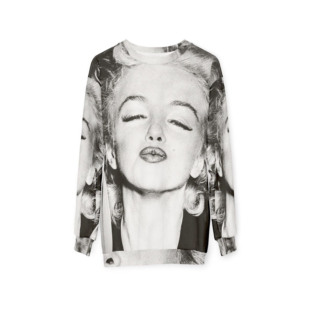 Vintage Black and White Marilyn Monroe Sweatshirt - hanging