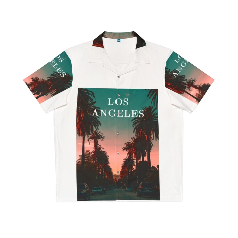 Sunset in Los Angeles California Hawaiian Shirt