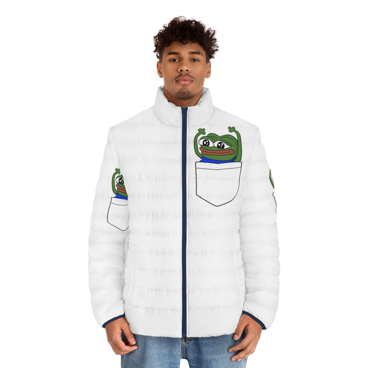 Hypers Emote Puffer Jacket with streamer and gaming-inspired design - men front