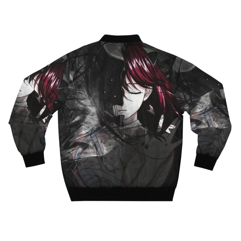 Anime-inspired Elfen Lied bomber jacket with kawaii and horror elements - Back