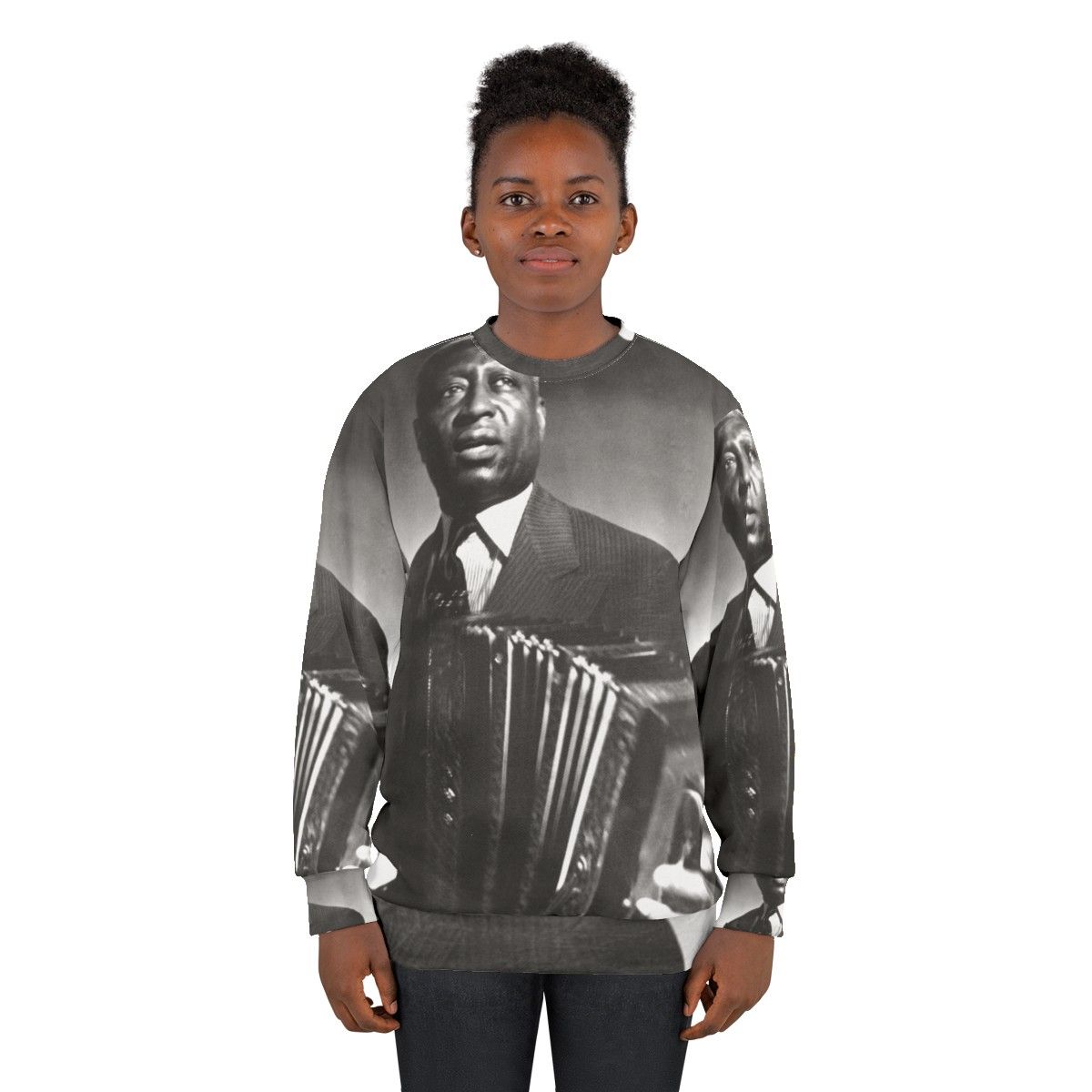 Leadbelly Sweatshirt with Vintage Blues Musician Graphic - women