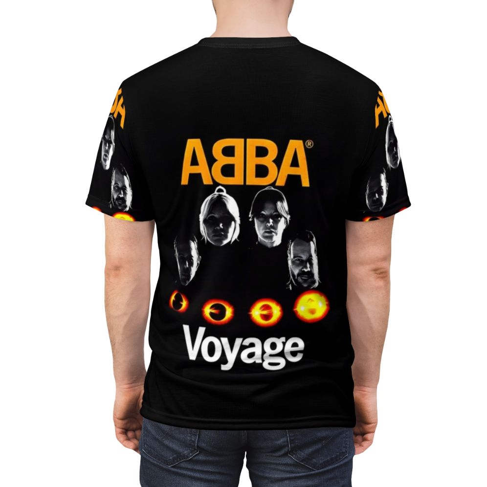 ABBA-inspired AOP t-shirt featuring music, dancing, and disco elements - men back