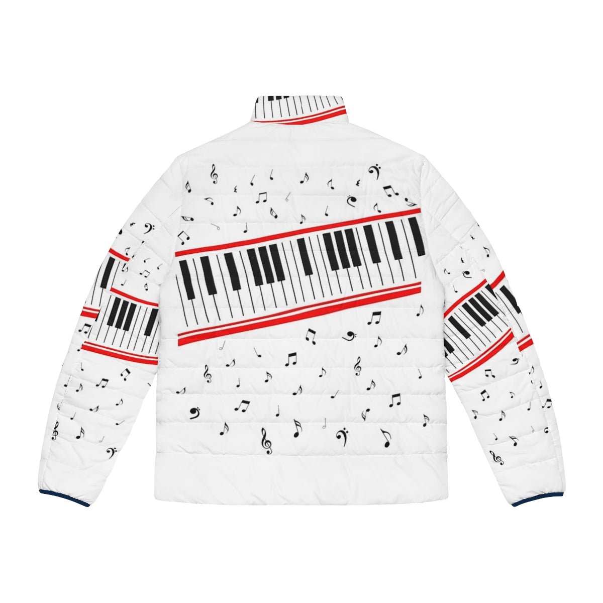 Michael Jackson "Beat It" Piano Puffer Jacket - Back