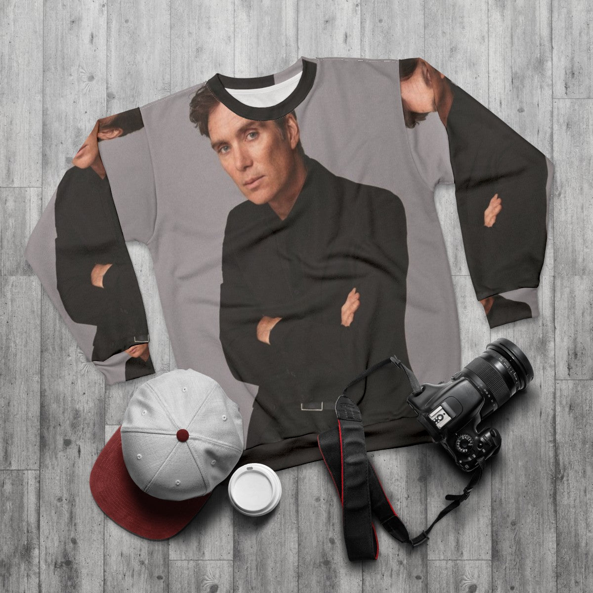 Cillian Murphy Celebrity Sweatshirt - flat lay