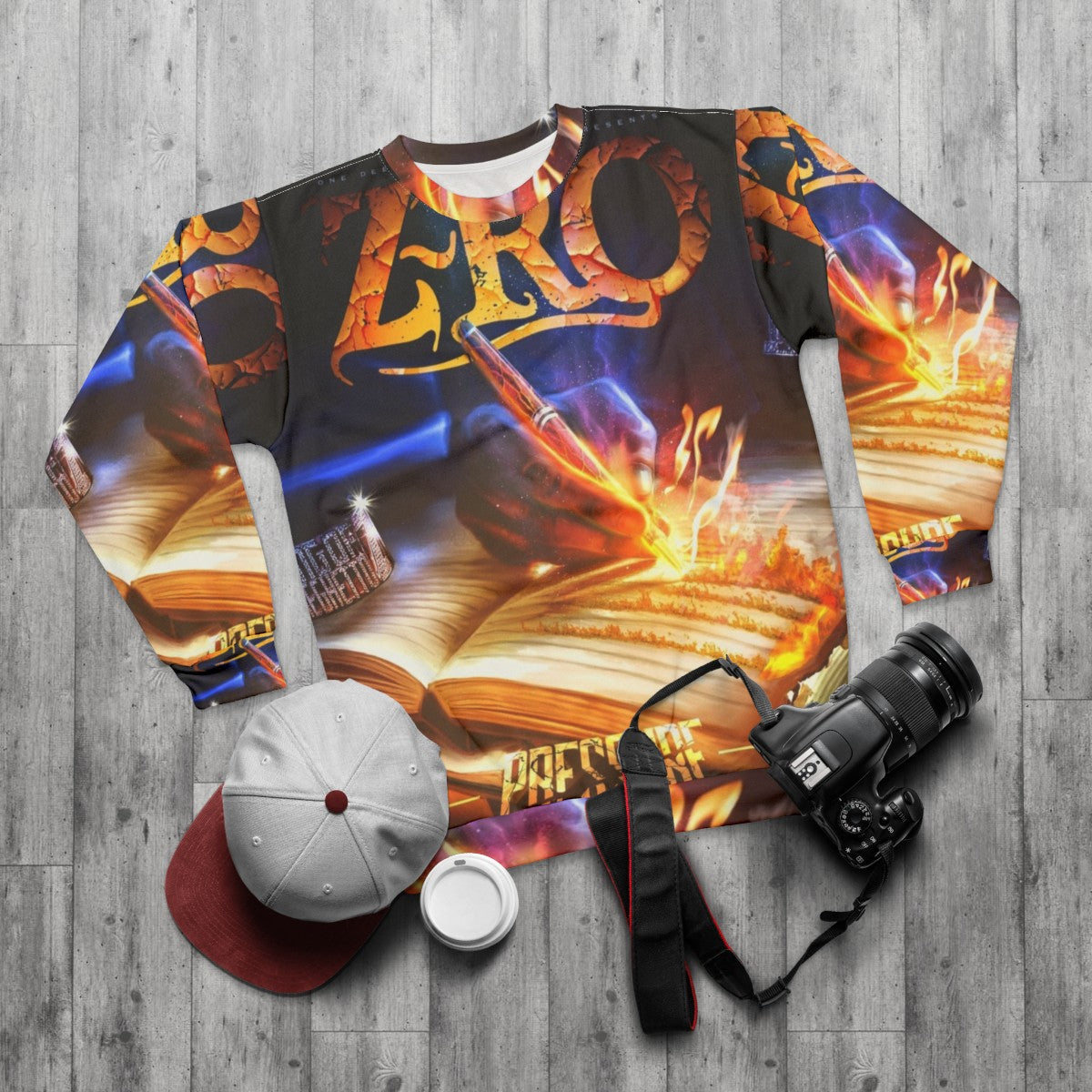 Pressure By Z Ro Hip Hop Sweatshirt - flat lay