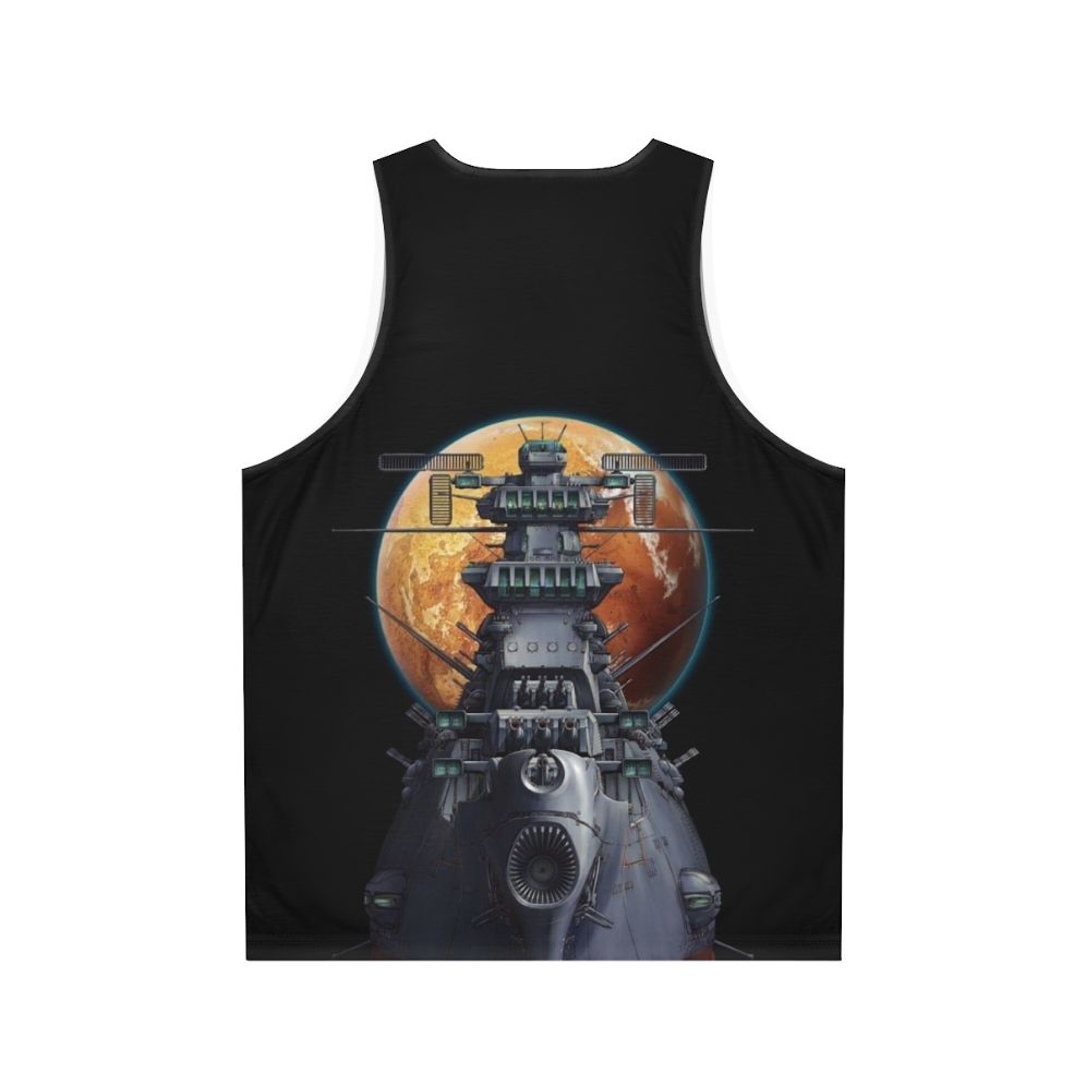 Retro Anime Battleship Yamato Unisex Tank Top - Back