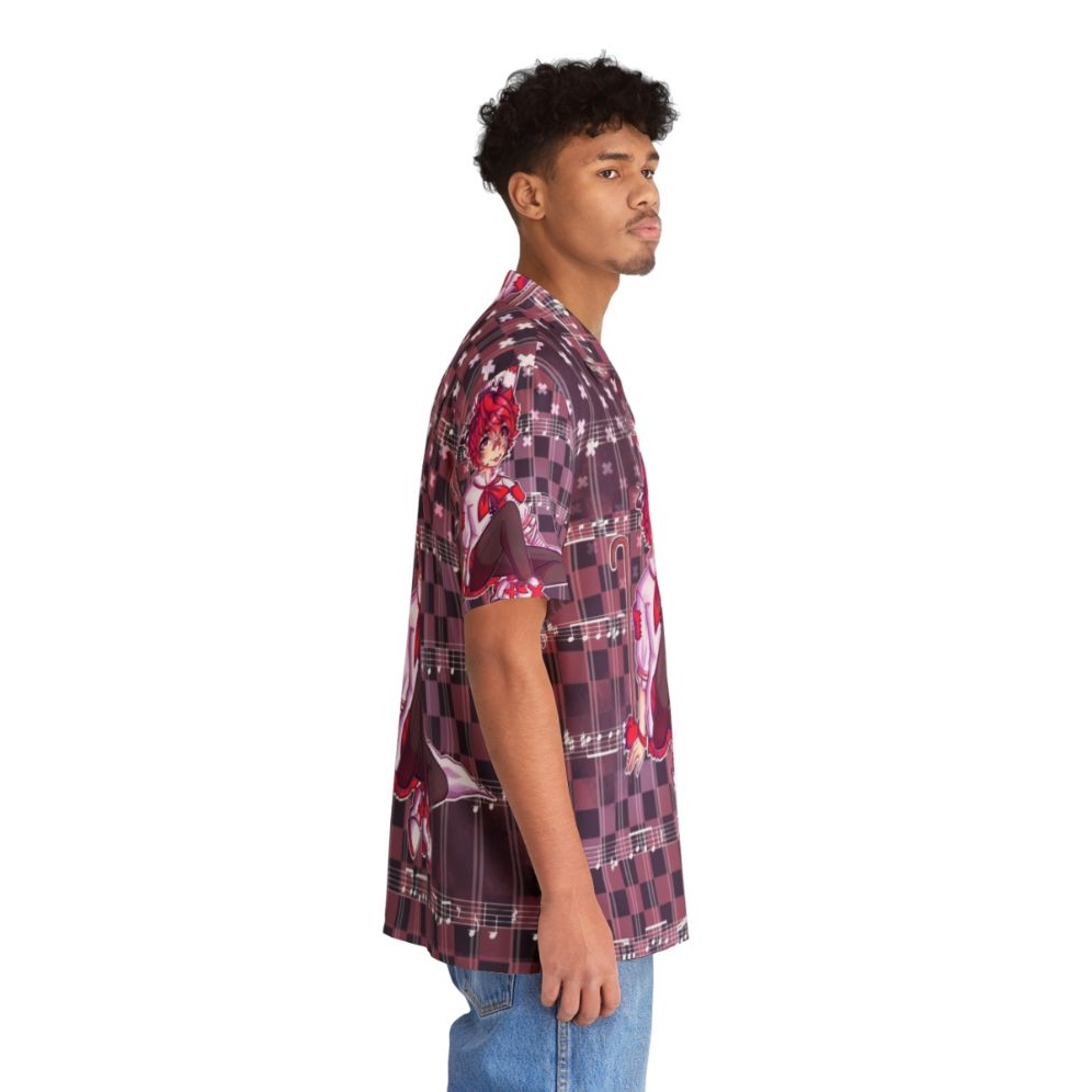 fukase hawaiian shirt featuring purple music notes anime design - People Pight